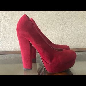 New! Red Suede Shoes